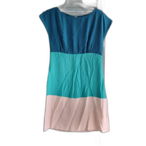 Eliza J Cute Classy Silk Blue Dress ~ Sleeveless ~ Sz 6 ~ Knee Length